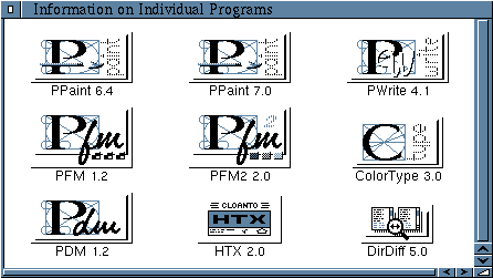 Information on Individual Programs Window